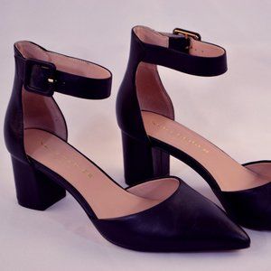 Kurt Geiger London Black D'Orsay Heel w/Strap 38.5